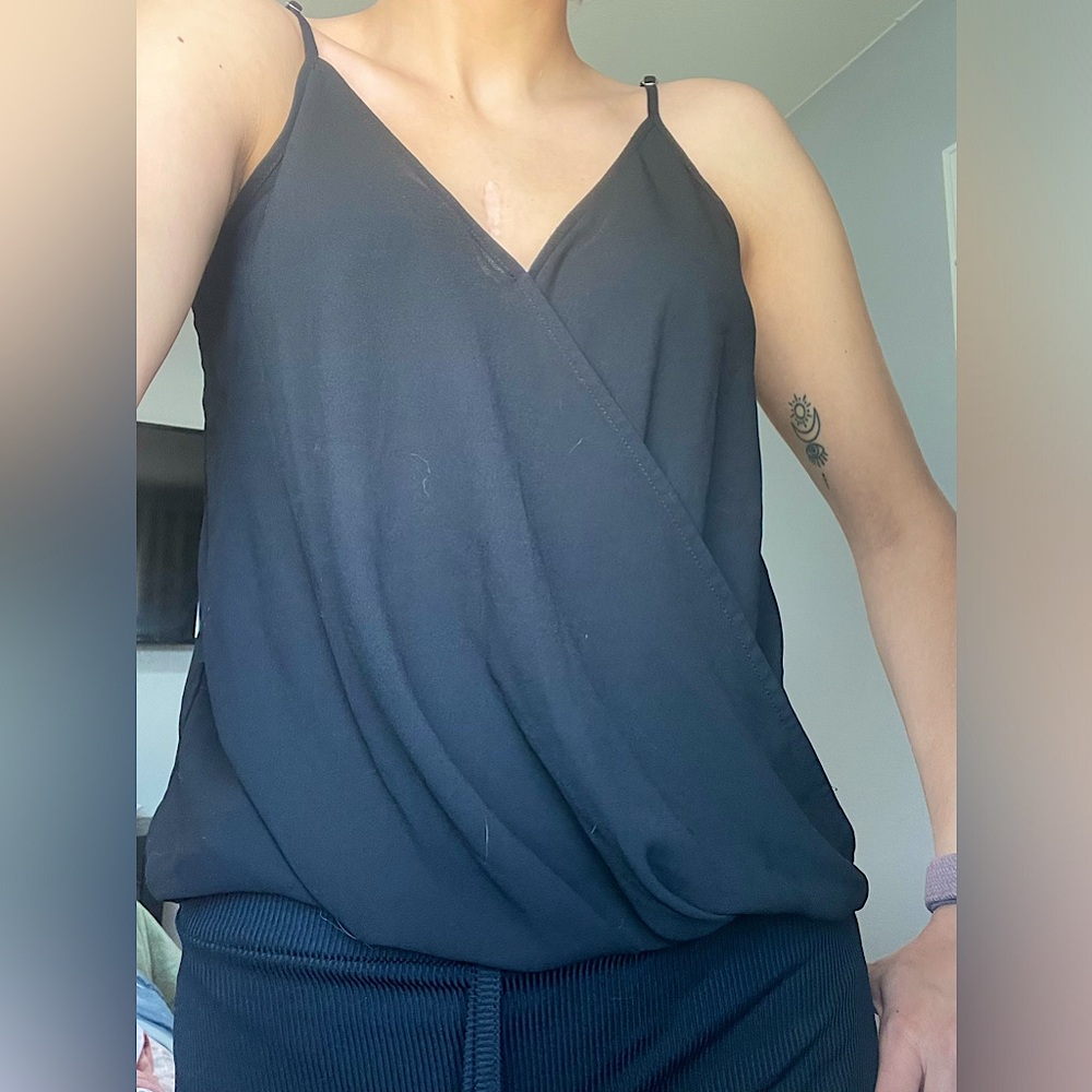 Black Flowy Top
